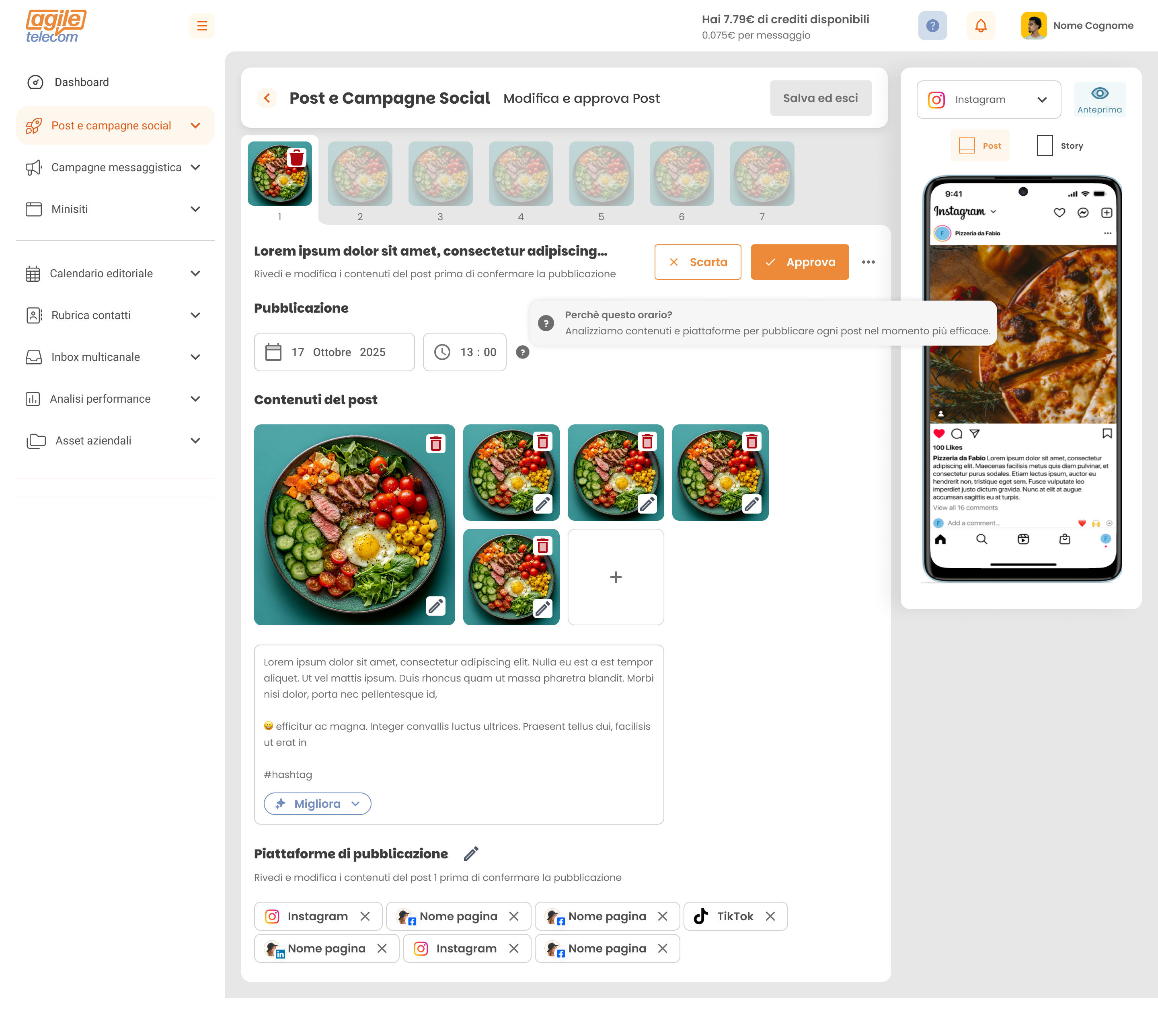 Post multipli, un solo workflow — Agile Telecom